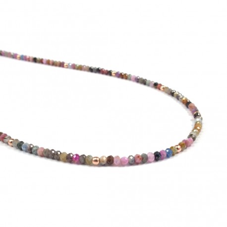 Halskette Safir multicolor